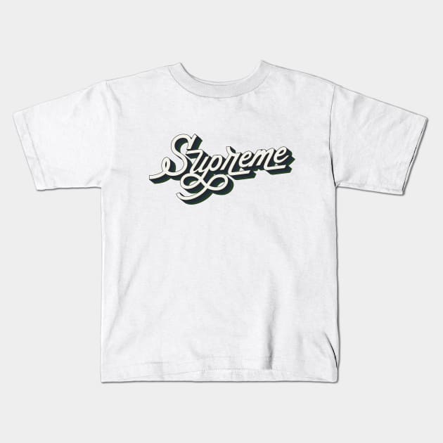 Supreme Retro Vintage Style StreetWear Design Kids T-Shirt by So Young So Good